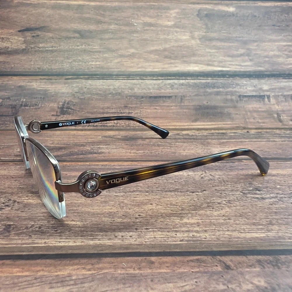 Vogue Eyeglasses Frames VO 3985-B 756-S Brown Tortoise Silver 52-17-135